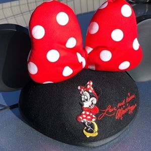 Minnie Mouse Ears Hat Vintage Style With Queen Stitched On The Back Youth Size
